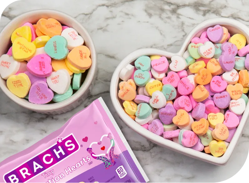 Brach’s conversation hearts Valentine’s Day media relations season PR campaign.