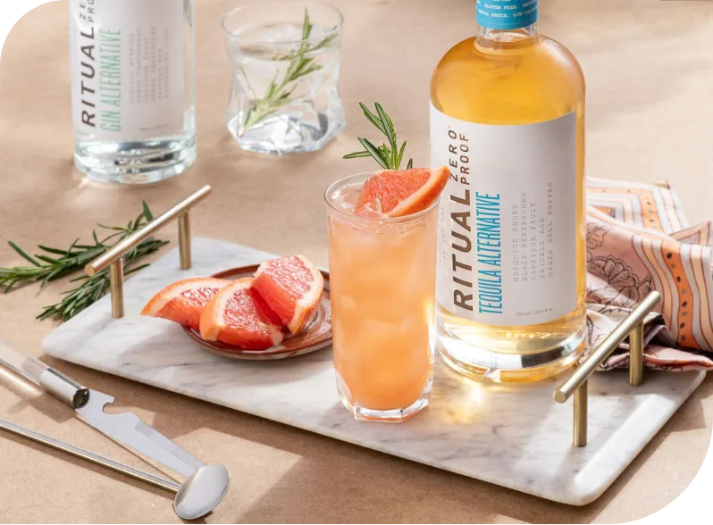 A lifestyle product shoot for the Ritual Zero Proof launch PR campaign.